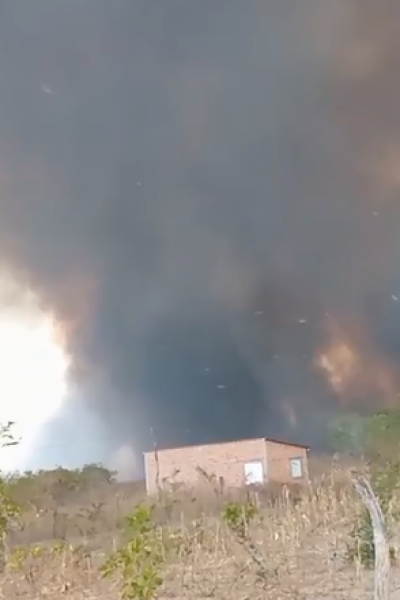 Quatro pessoas morrem em incêndio no interior do Piauí; veja vídeo